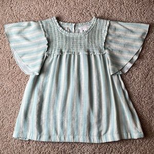 LC Lauren Conrad Flutter Sleeve Blouse